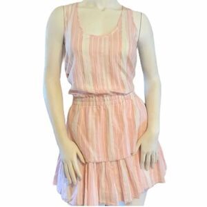 True Craft MEDIUM Cotton Dress NWT Pink White